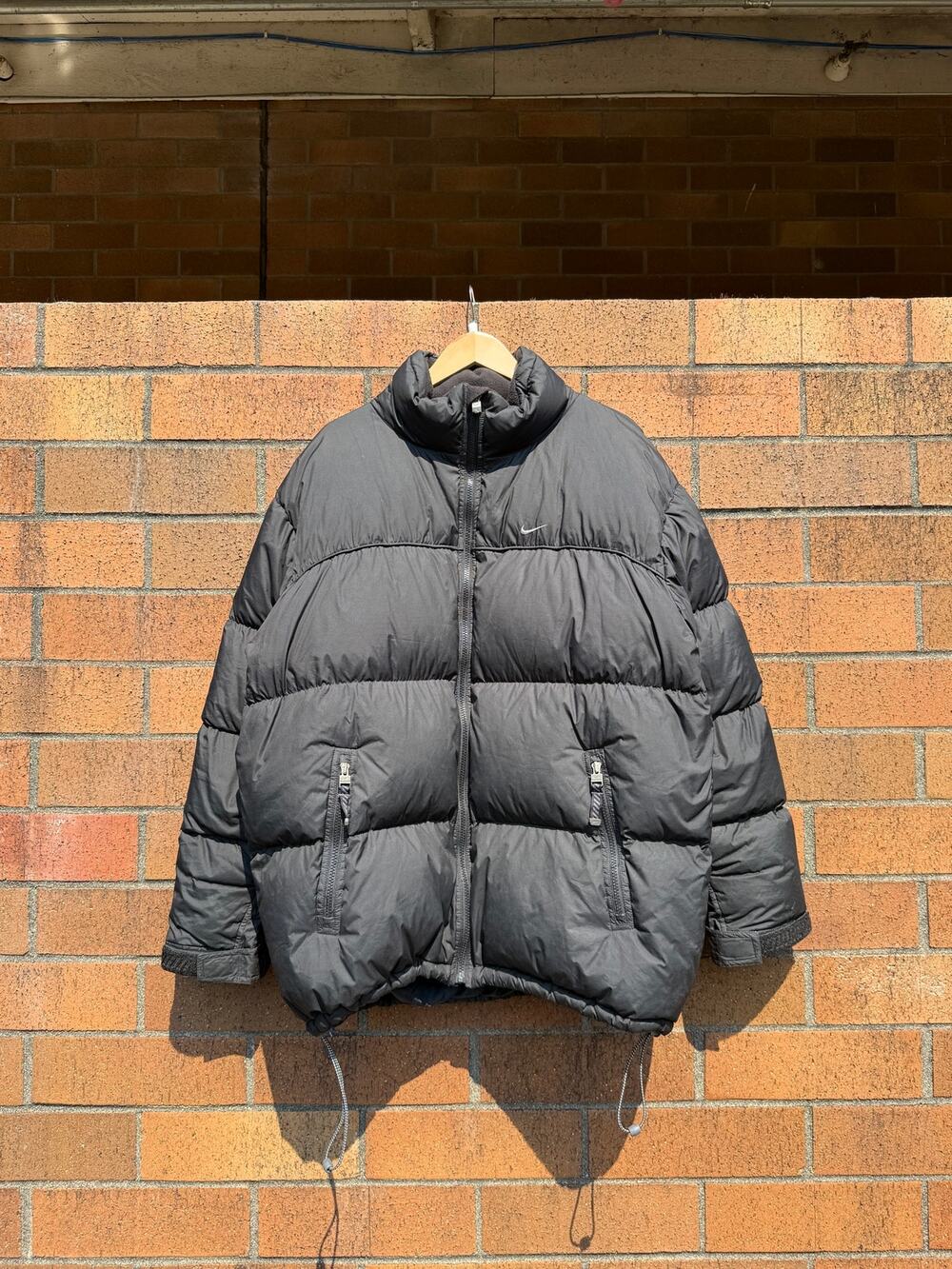 2003 Nike Black Grey Y2K Vintage Swoosh Puffer Jacket ACG NikeLab